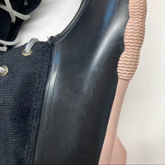 Sperry Black Corduroy with Pink Sole Duck Boot - Picture 6 of 8